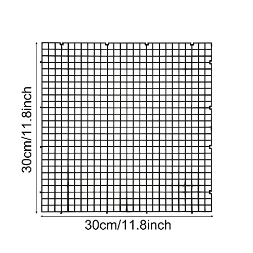 Aquarium Fish Tank Bottom Isolation 4 Pcs, Plastic Egg Crate Grid Divider | Tray Egg (L 4pcs Black) - size: L 4pcs Black