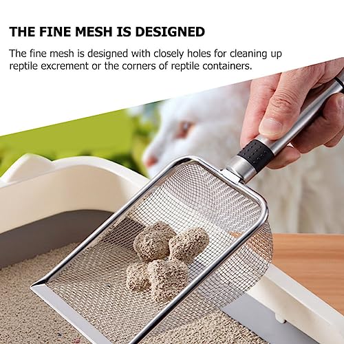 POPETPOP Pet Reptile Litter Scoop Cleaning Shovel for Indoor Terrariums Fine Mesh Design for Easy Waste Removal for Turtles Lizards Snakes and More