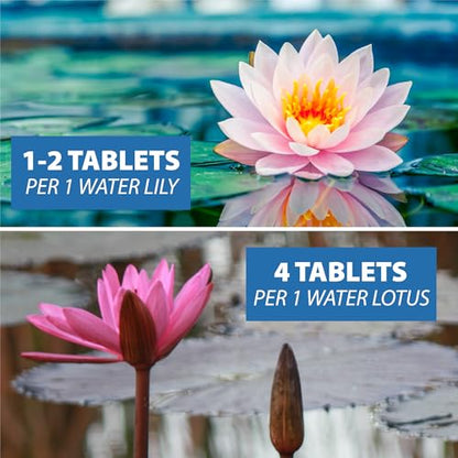 CrystalClear Thrive Pond Plant Food, Fish Safe Fertilizer, 60 Tablets | For aquatic water gardens, nutrients boost lily & lotus flower bloom and root growth - size: 60 Tablets