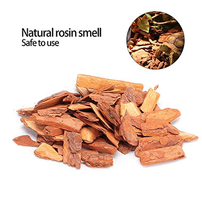 Tyenaza Reptile Bark Bedding, Bedding Pine Bark Granule Bedding Reusable Pine Chips Substrate, Reptile Breeding Bedding Habitat Decor for Geckos, Lizards, Turtles Snakes (Large Particles 250g) - size: Large particles 250g