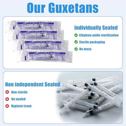 3ml Syringe with Measurement for Scientific Labs, Feeding Pets, Refilling and Measuring Liquids,Dispensing,with Cap (5PCS, 3ml) - size: 5PCS-3ml