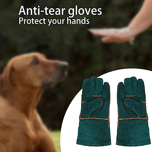 Animal Handling Gloves Bite Proof, Animal Handling Gloves, Animal Handling AntiBite Gloves Puncture & Scratch Resistant for Cat Dog Snake Falcon Grabbing Reptile (Small)