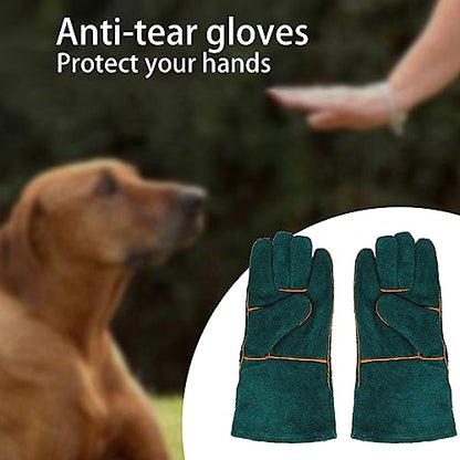 Animal Handling Gloves Bite Proof, Animal Handling Gloves, Animal Handling AntiBite Gloves Puncture & Scratch Resistant for Cat Dog Snake Falcon Grabbing Reptile (Small)