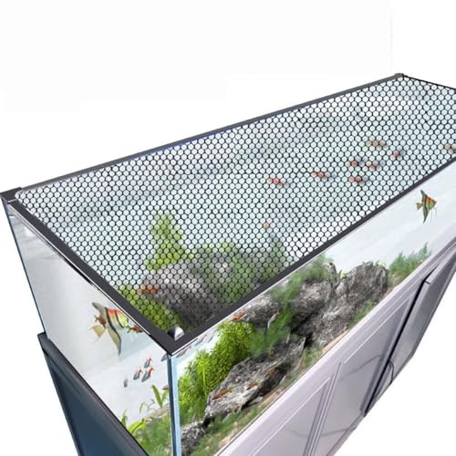 Terrarium Lid, Adjustable Magnetic Fish Tank Lid Net Cover, Aquarium Anti Jumping Mesh Hood Cover, Protect Reptiles from Escaping(50x50cm) - size: 50x50cm