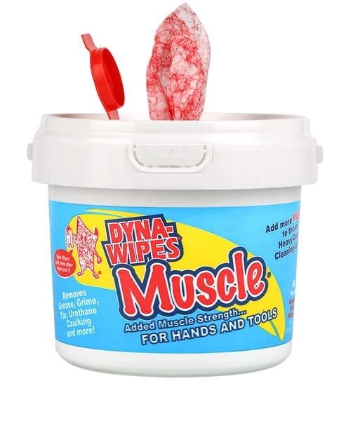 Muscle 9" x 12" Dual Texture Heavy-Duty Cleaning Wipes, 80 Count