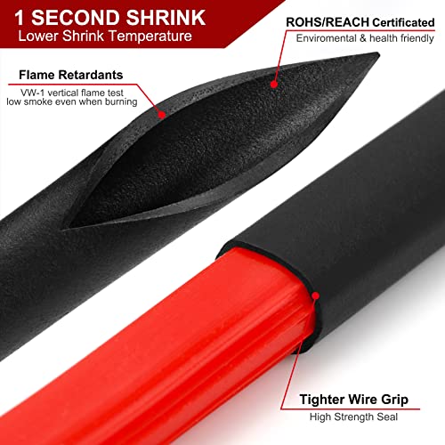 Chanzon 2:1 Ratio 5/32" (4mm) Heat Shrink Tubing 8Ft Roll Black | Polyolefin Sleeving 2.5M Roll, for Automotive Wire Repair, Marine, RC Hobby & Electronic Insulation, 1pcs - color: Black, size: 4mm (5/32") - 8FT