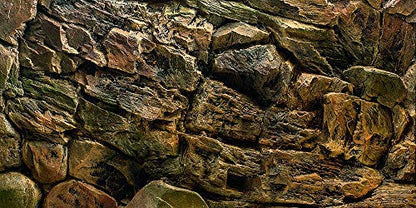 Rock Wall Aquarium Background Poster PVC Fish Tank Decor Landscape 24 36 48 72 (48" x 24"/ 122 x 61cm) - size: 48" x 24"/ 122 x 61cm