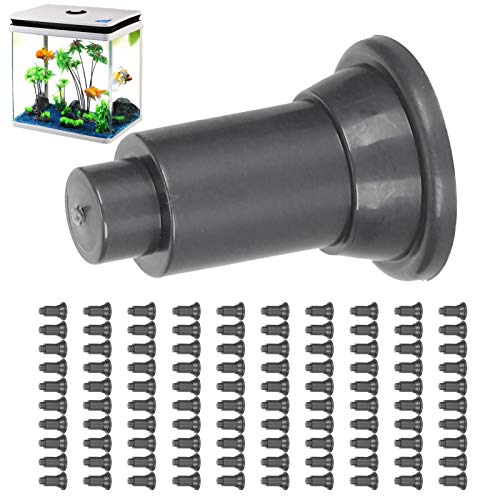 HEEPDD Decorative Fish Tank Divider Feet, 100 Pack Adjustable Support Feet Nails for Aquarium Isolation Board, Stable Splitter Stands for Acrylic Glass Panel, Fish Breeding Accessories | Pvc,Free Splicing, Support, External Diameter 2cm, Inner Diameter 1c