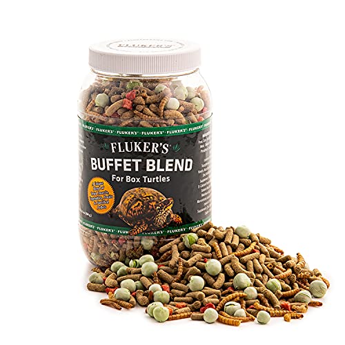 Fluker's Buffet Blend Box Turtle Diet, Insects, Veggies and Fruit with Fortified Pellets, 6.5 oz - size: 6.5 Ounce (Pack of 1)