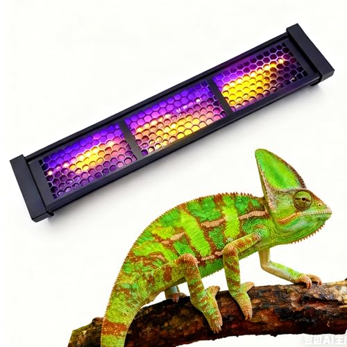 UVB Light for Reptiles, Dimmable LED UVB Lamp with 4/8/12H Timer, 8000H Lifespan, Full Spectrum Sunlight for Tortoise, Gecko, Bearded Dragon, 12W Reptile Lamp, 12IN - size: 12IN