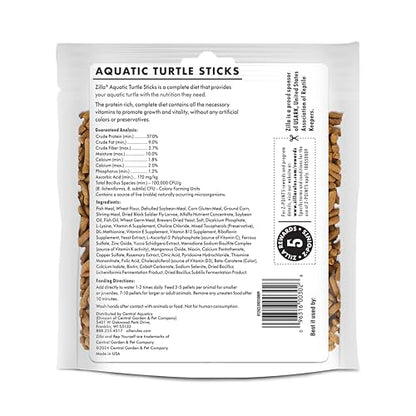 Zilla Pet Aquatic Turtle Sticks, Natural with Added Vitamins and Minerals, Nutrient-Rich Floating Food for Turtles, 4.5 oz