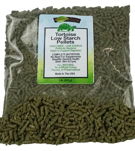 Nature Zone Tortoise Low Starch Pellets 1 lb, for Grassland, Desert, Tropical, Forest Tortoises