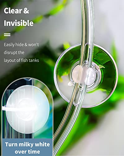 Pawfly 40 Pack Aquarium Suction Cups with Clips and Adjustable Zip Ties Cables Fish Tank Tools for Binding Moss Holding Airline Tubing Decorations Shrimp Nests and Reptile Hammocks - size: 40 Pack