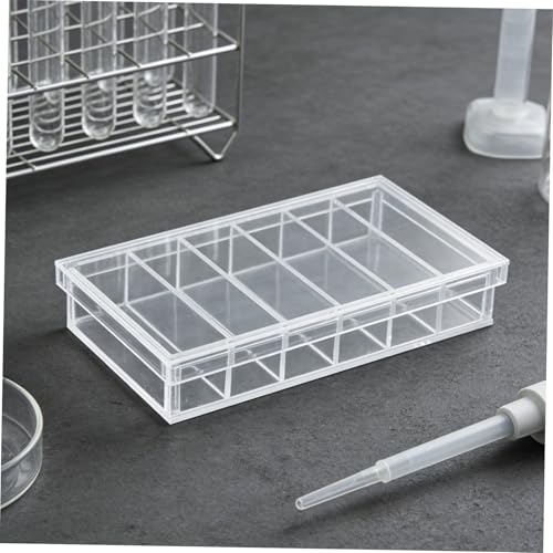 Ipetboom Acrylic Incubation Box with Lid, 6-Compartment Laboratory Storage Tray for Fish Fry Hatching, Small Animal Breeding, and Specimen Observation