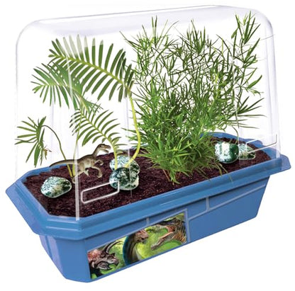 Toys By Nature Miniature Worlds Prehistoric Fern Garden Terrarium Starter Kit with Dinosaur Figure, Complete Supplies to Grow Year-Round Blooms! Indoor Miniature Garden (Prehistoric Dinosaur Land) - style: Prehistoric Dinosaur Land