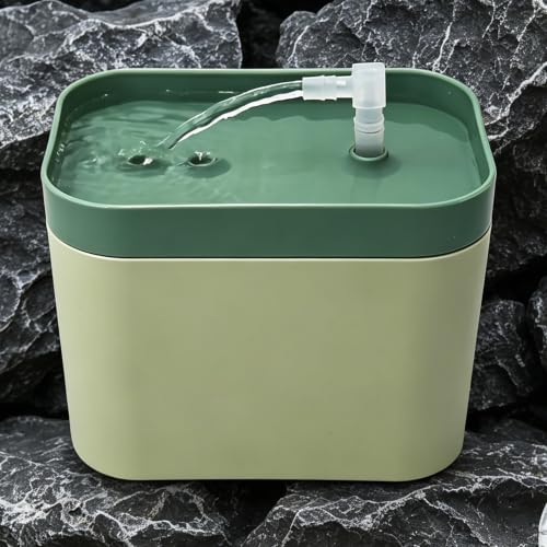 Reptile Water Bowl with Filtration System,Drinking Fountain,Bearded Dragon Tank Accessories,Reptile Habitat Waterfall for Bearded Dragon,Leopard Gecko,Chameleon,Snake Pet Accessories