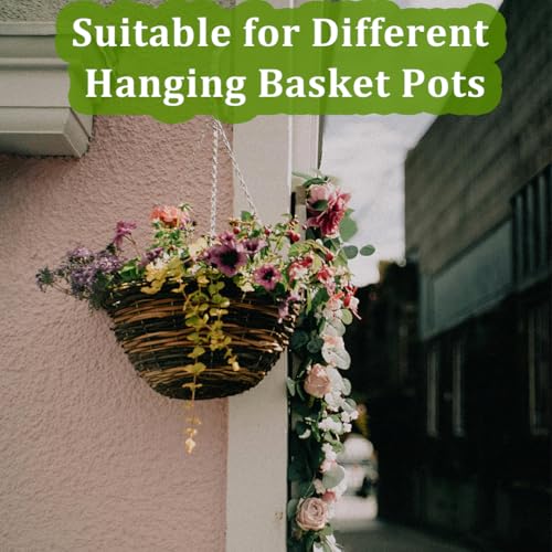 2 PCS Round Coco Liners Hanging Basket Liner Natural Replacement Coconut Fiber Liner for Hanging Basket Flower Pot (20 inch) - size: 20 inch