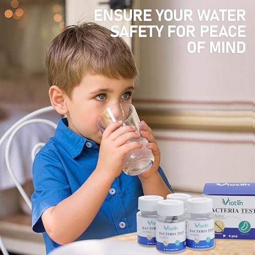 4 Pack E. Coli & Coliform Bacteria Water Test Kit - EPA Approved Water Quality Test for Well, Tap, Pool, Lake, and Drinking Water