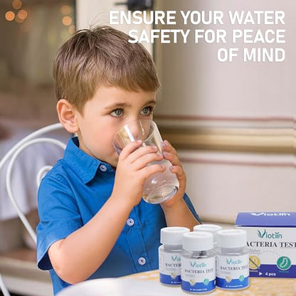 4 Pack E. Coli & Coliform Bacteria Water Test Kit - EPA Approved Water Quality Test for Well, Tap, Pool, Lake, and Drinking Water