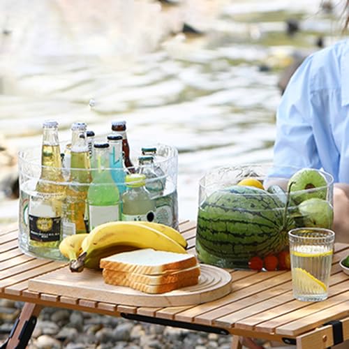 Light Weights Bucket Water Container Portable Clear Folding Bucket Basins for Outdoor Garden Camping Fishing Washing, Large