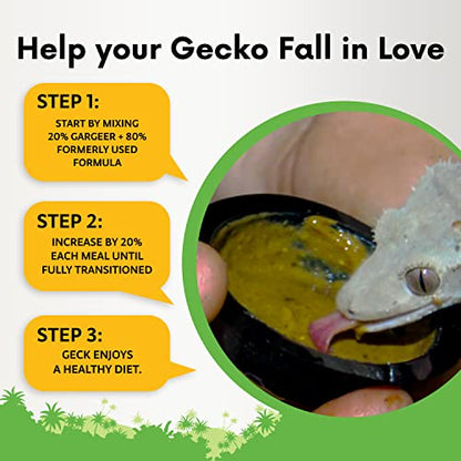 Gargeer 2oz Gentle Geck Fig Diet - Crested Gecko Food. Made in USA | Expert-crafted superfood! Infused with sweet organic fig, banana, wild insect proteins & probiotics. Zero soy or fillers - size: 2 Ounce (Pack of 1)
