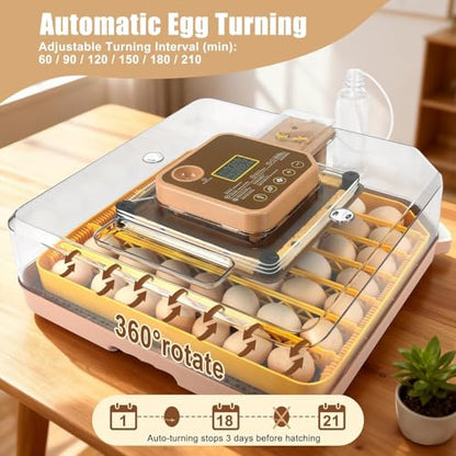 Nest IV - 48 Egg Incubator for Breeders, Fully Automated, Accurate Humidity & Temp Control, Chick Separator, Flexible Egg Spacing, Custom Incubation Days, Auto Turning & Auto Stop, Easy Monitoring - size: 48 Egg [Brown]