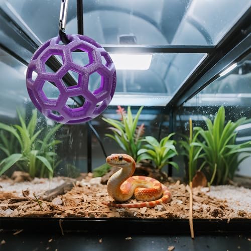 Slim Snake Climbing Accessories Reptile Climbing Ball, Jungle Gym Ball for Small Ball Python Playground Climbing, Snake Enrichment Exercise Snake Balls (Purple) - color: Purple