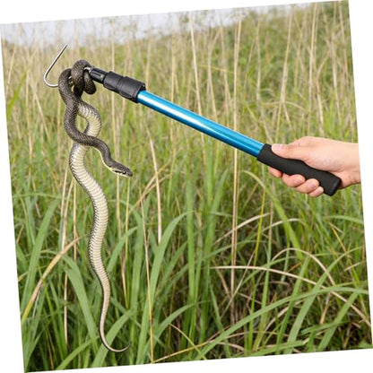 Retractable Snake Hook and Catching Hook, Collapsible Aluminium Alloy Snake Grabber Tool 19.7-45.7in for Safe Reptile Handling in Garden and Outdoor Use