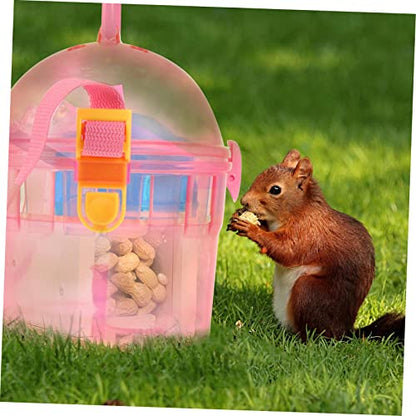 LIOOBO Hamster Travel Carrier Pet Transport Cage for Outdoor Adventures Feeder Bathtub