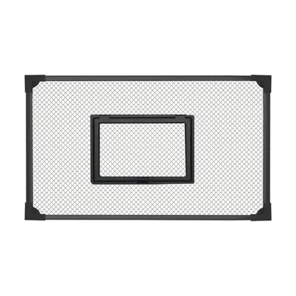 Aquarium Anti Jumping Net with Window Fine Mesh Black Cuttable DIY Tank Cover Protective Screen - size: 100x50cm