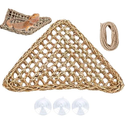Reptile Hammock with Rope Breathable Pet Supplies | Lizard Hammock Reptile Climbing Accessories for Bearded Dragon Spider Home Cage Enclosure Terrarium Tank Exercise - color: 27x20cm