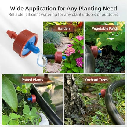 60PCS 0.5 GPH Pressure Compensating Drip Irrigation Spot Watering Drippers/Emitters, Self-Cleaning Constant Flow Drip Irrigation Emitters Heads Irrigation Drippers Parts for Drip Irrigation System - color: 60PCS, size: 0.5 GPH