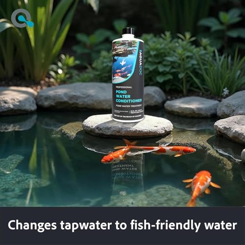 AquaDoc Pond Water Conditioner - Dechlorinator for Outdoor Ponds - 32oz | Water Conditioner for Koi & Fish Ponds - Made in USA