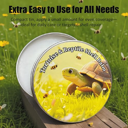Reptile & Tortoise Shell Balm, 3.5 oz | Natural Formula, Moisturizer, Turtle and Tortoise Shell Care