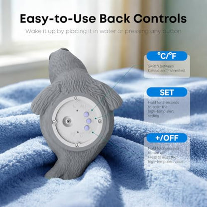 Doli Yearning Baby Bath Thermometer Baby Safety Water Thermometer for Kids | ±1℉ Accuracy; Long Battery Life; BPA-Free; Rapid Response - color: Grey