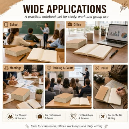 100 Pcs Journals Notebooks Bulk - Kraft Softcover A5 Small Notebooks 5.5 Inch x 8.3 Inch Notepads with 60 Page 30 Sheet for Writing Sketch Travel Office Supplies(Brown,Lined) - color: Brown, style: Lined