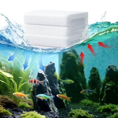 Aquarium Filter Floss Fish Tank Filter Media Aquarium Filter Pad for Fish Tank, Ponds,Garden, Saltwater,Fershwater,Plant, Trutle(39.37x3.94in White)