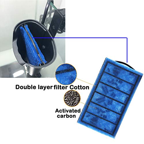 5PCS Filter Cartridges Replacement for Turtle Tank Filter Aquarium Internal Filter Accessories, 5 PCS Filter Cartridges