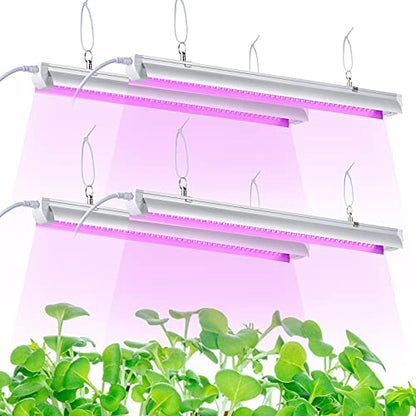 Grow Light, 2ft T8,100W(4 x 25W, 600W Equivalent), Super Bright, Full Spectrum Sunlight Plant Light, LED Grow Light Strips, Grow Lights for Indoor Plants,Greenhouse,4-Pack - size: 2FT-4pack