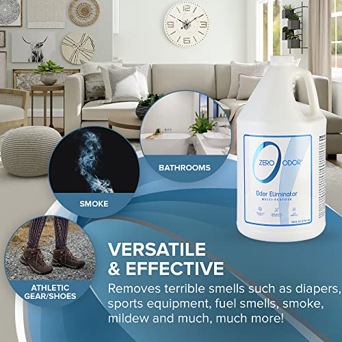 Zero Odor Multi-Purpose Odor Eliminator, Air and Surface Odor Remover for Home, Bathroom, Kitchen, and Closet, Refill, 128 oz - size: 128 Fl Oz (Pack of 1)