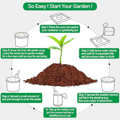 50 Pcs 40mm Coco Coir Pellets Seed Starter Soil Mix- Organic Coconut Coir Potting Soil Pods for Seedling, Coco Peat Soil Discs for Indoor & Outdoor Plants Bonsai Herbs Vegetables and Flowers - size: 40mm