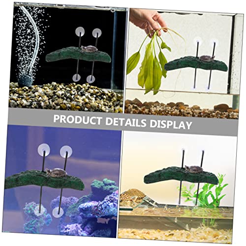 POPETPOP 1 Set Turtle Basking Platform Reptile Tank Accessory for Water Turtles Frogs and Lizards Suction Cup Design for Easy Installation Multi Functional Crawling and Sunbathing Area
