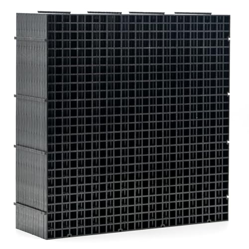 LINLAN 12 Pieces 11.8x11.8in (30X30cm) Aquarium Grid Plastic, Fish Tank Divider, Egg Crate for DIY Filtration and Bottom Protection in Aquascaping - size: L 12Pcs