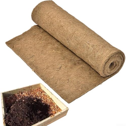 Coco Coir Liner 60x60cm Natural Coconut Fiber Mat for Flower Baskets Planters Garden Decoration Reptile Carpet Pets Pad Brown Single Pack Lasting Quality