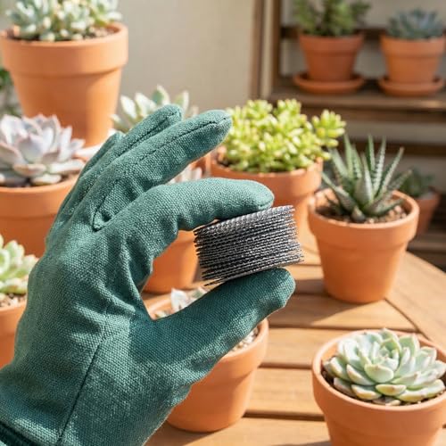 50 PCS Mesh for Plant 1.2/2/2.8 Inch Assorted Sizes Rounds Drainage Hole Mesh Pad Planter Bottom Drainage Inserts Grid Mat for Potted Succulent (3x3CM) - size: 3x3CM