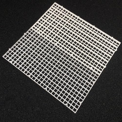 4pcs Aquarium Lid Hood Fish Tank Top Cover Terrarium Lid Plastic Grid Panel Egg Crate Grate with 6 Aquarium Glass Cover Board Clip Fish Tank Lid Anti-Jumping Net Cover (Black,11.6*11.6inch) - color: Black