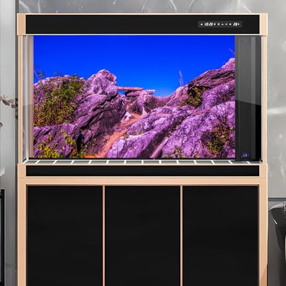Reptile Habitat Background Blue Sky Rock Mountain Gobi Terrarium Background Eroded Stone Mountains Jungle Plants Aquarium Background Desert Blue Sky Mountain Fish Tank Background Vinyl 30x12in - color: Rock Blue, size: 30(W)x12(H)in