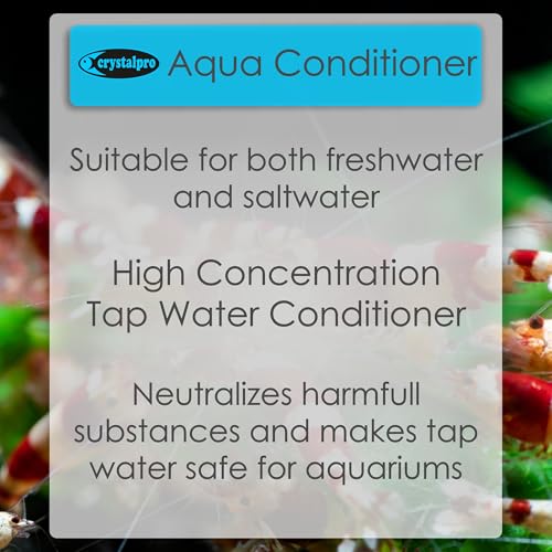 Crystalpro Aqua Conditioner - Treats 1250 Gallons - Aquarium Water Conditioner - Neutralizes Chlorine and Ammonia 4.2 Oz - size: 125 ml