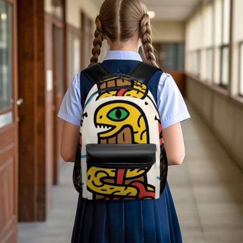 Snake Totem Pole Laptop Bag Back Pack Travel Backpack Sports Work Backpacks Teacher Bookbag 16.5in