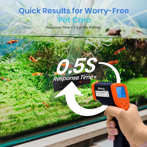 Etekcity Infrared Thermometer Laser Temperature Gun, -58°F~1130°F, Orange | Cooking, Pizza Oven, BBQ, Meat, Kitchen, Reptile, HVAC, Adjustable Emissivity, MAX Display, High Temperature - color: Blaze Orange, style: Advanced